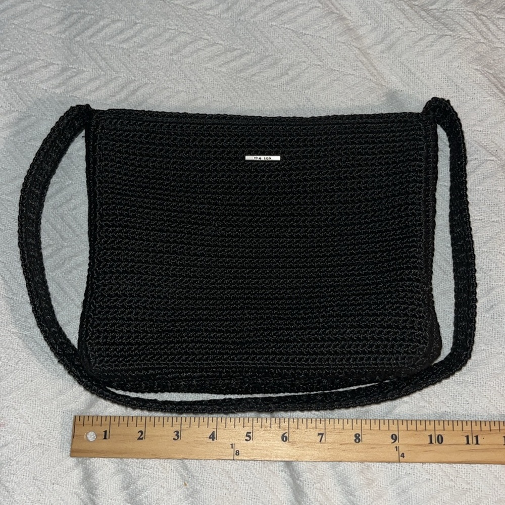The Sak Black Crocheted Shoulder Bag